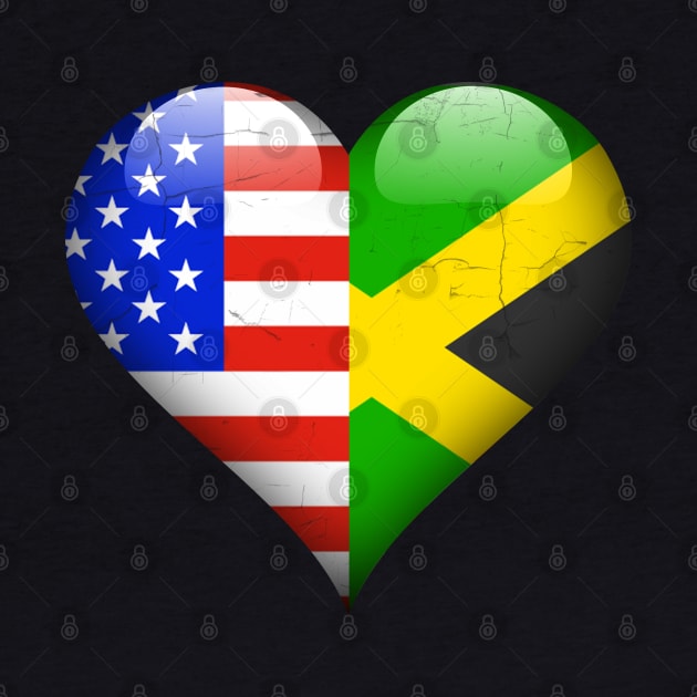 Half American Half Jamaican - Gift for Jamaican From Jamaica by Country Flags